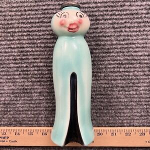Vintage Ceramic Clothespin Laundry Sprinkler Anthropomorphic‎ Figurine Bottle